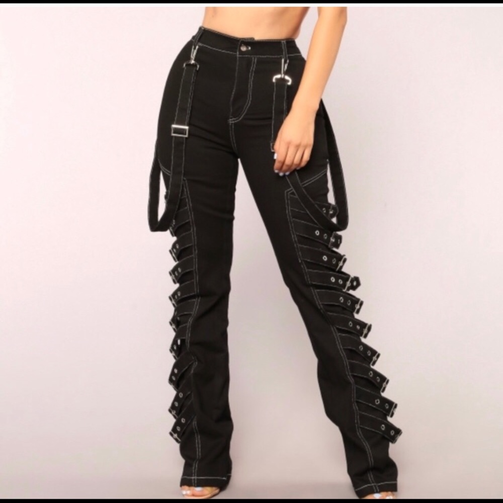 Fashion nova buckle me up pants